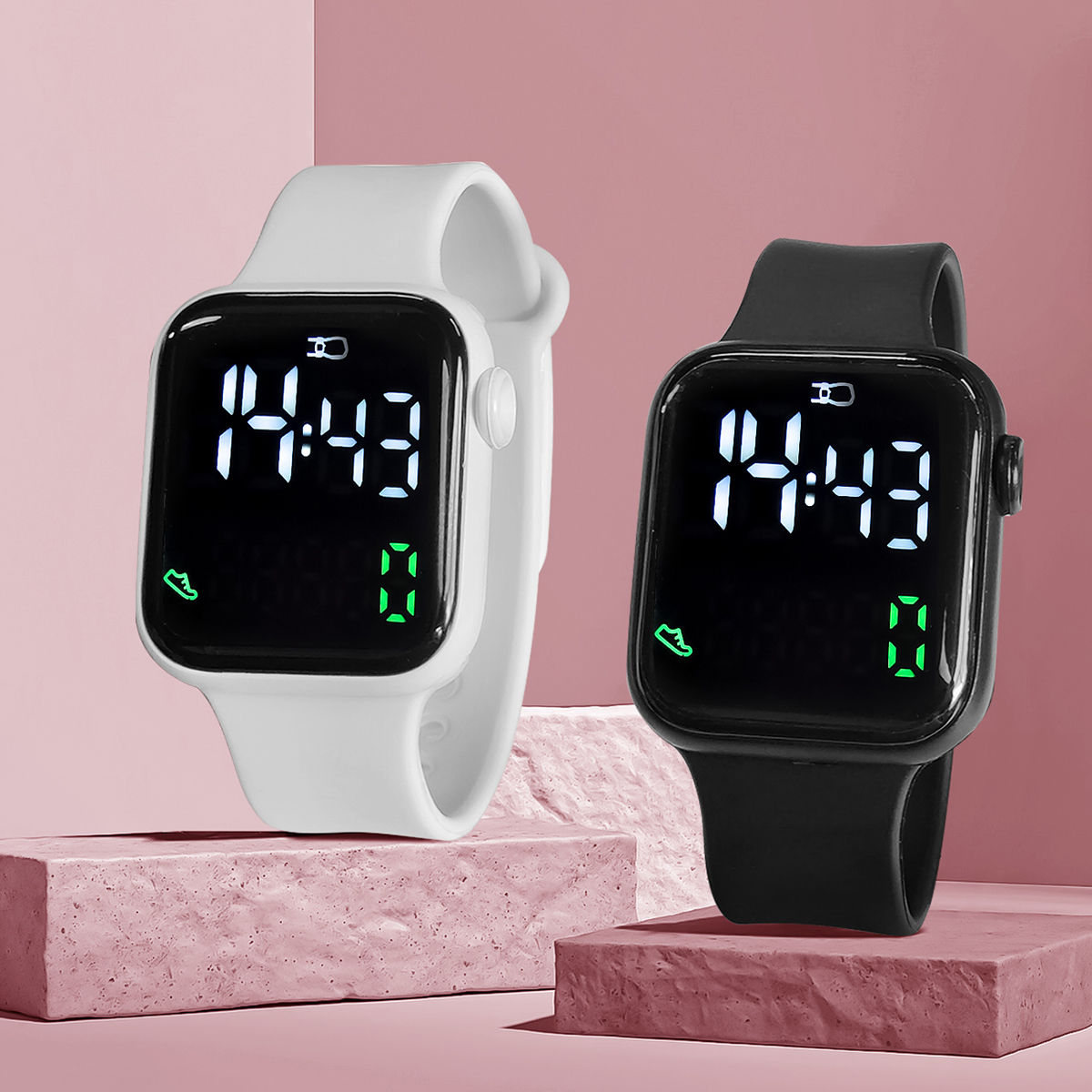New 2PCS Student Minimalist Sm - مراجعة Smartwatch Touch وسعره