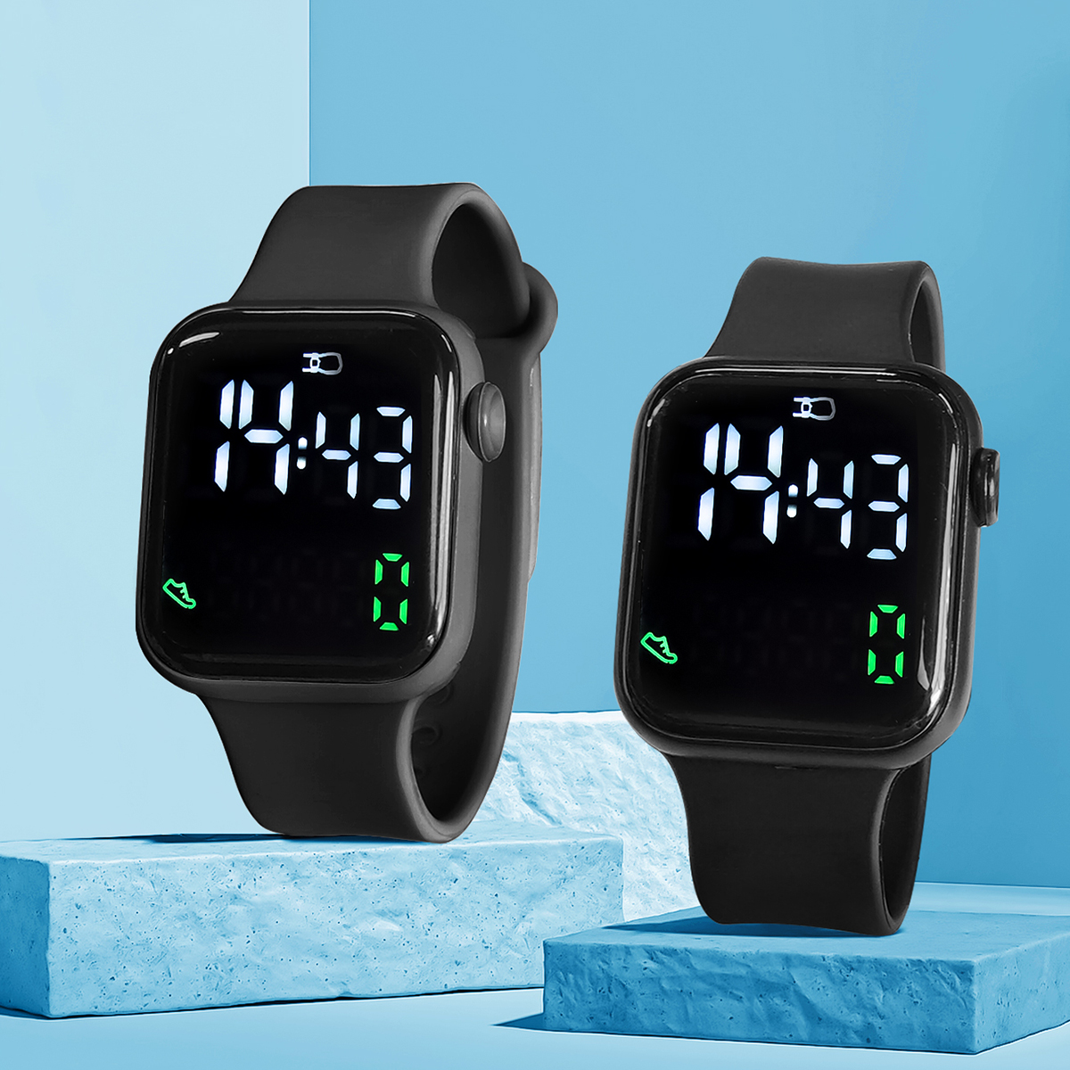 New 2PCS Student Minimalist Sm - مراجعة Smartwatch Touch وسعره