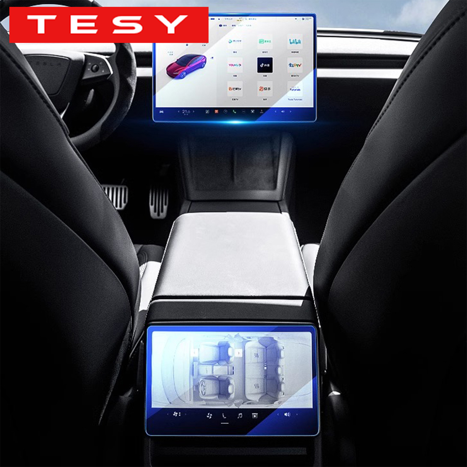 TESY Tempered Glass Film Prote - مراجعة Screen Protector Film وسعره