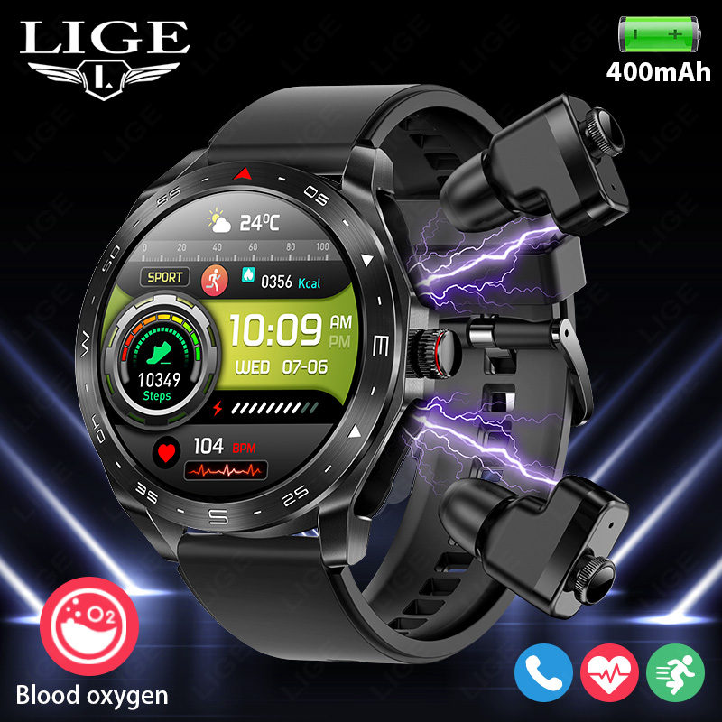 LIGE With Earbuds Bluetooth He - مراجعة Smartwatch Headset وسعره
